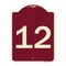 Signmission Designer Series Sign W/ Number 12, Burgundy Heavy-Gauge Aluminum Sign, 24" x 18", BU-1824-22910 A-DES-BU-1824-22910 - alternate 1